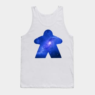 Sky Blue Space Galaxy Meeple | Board Game Fan Tank Top